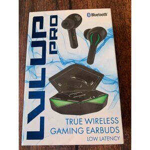 Lvlup Pro True Wireless Gaming Earbuds Bluetooth Low Latency Black & Green